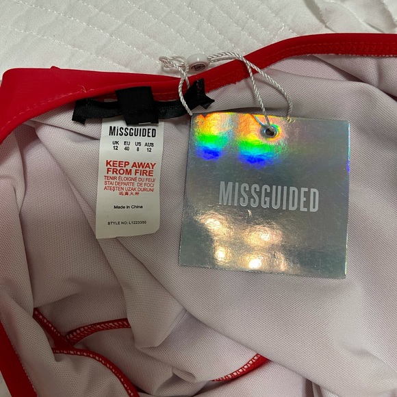 Missguided Red Swimsuit - Picture 3 of 3